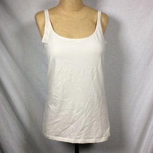 Old Navy/Eddie Bauer 2 Tank Tops Blue/Cream, Sz S